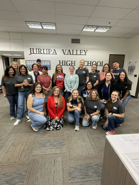 NEA-Jurupa members group photo at Jurupa Valley High School